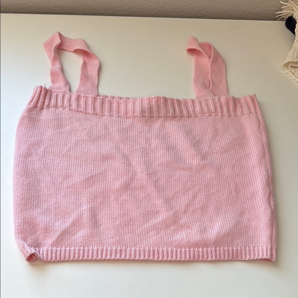 Pink Knit Tank Top from Sugarlips size large
